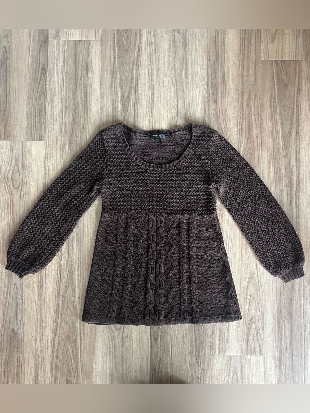 Cable Knit babydoll Sweater